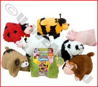   ANIMAL CUDDLE TRAVEL CUSHION TOY PILLOW PET PALS. 8 DIFFERENT ANIMALS