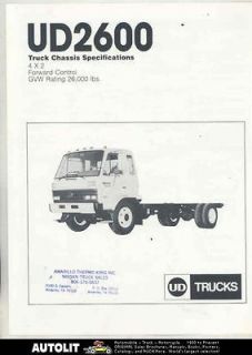 1982 nissan ud ud2600 4x2 diesel truck brochure japan time