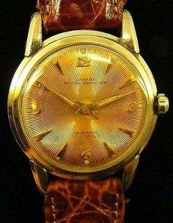 c1956 CROTON Nivada Grenchen AQUAMATIC Wrist WATCH 25j Jewel RUNNER 