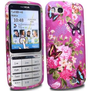   Butterfly Gel Silicone Soft Phone Case Cover Skins FOR Nokia C3 01