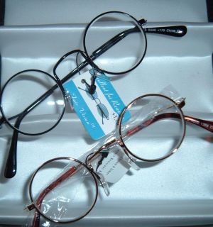   wear WIRE Lennon look Round READING GLASSES select power and color