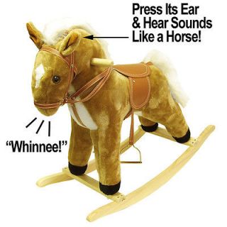HAPPY TRAILS™ Plush Rocking Horse with Sound   Great for Little Kids