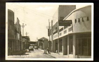 SAN NICOLAS, ARUBA ~ STREET VIEW, CARS ~ REAL PHOTO PC ~ used c. 1950 