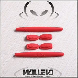 Walleva Lenses Custom Red Ear socks and Temple Shocks for Oakley Mars