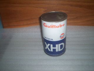 Vintage Gulf Canada Gulflube XHD 1 Imperial Quart Oil Can Tin SAE 30