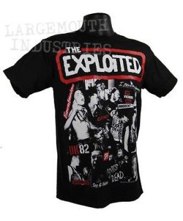 the exploited collage old school uk punk t shirt