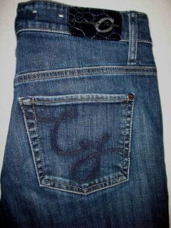 CAMBIO NORAH WIDE STRAIGHT LEG  STRETCH WOMENS JEANS SIZE 6  L32.75