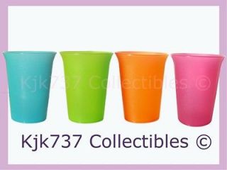 BRAND NEW SET OF 4 TUPPERWARE 7 OZ BELL TUMBLERS / CUPS   TODDLERS 