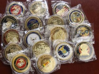 lot of 17 military challenge coins s538 from china time