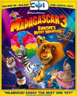 Madagascar 3 Europes Most Wanted (Blu ray Disc, 2012, 3 Disc Set 