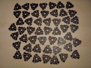 50 x 45 rpm new record adapters centres spindles from
