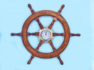 Ship Wheel Clock 18 Nautical Clocks For Sale Beach Style Decorating