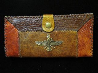   Genuine Leather Wallet Iranian Persian Pahlavi Zoroastrian Gift