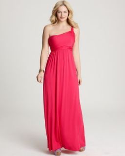 Rachel Pally NEW Kimber Pink Modal Knit One Shoulder Semi Formal Dress 