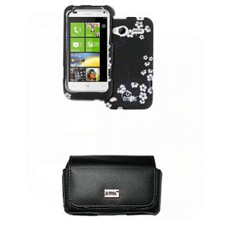 EMPIRE Hard Protective Case Cover Night+Leather Side Pouch for HTC 