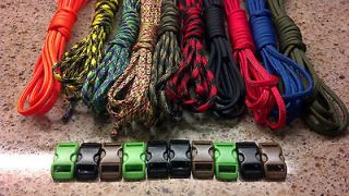 Parachute Cord Paracord 550lb 100FT 10 Color Kit with Buckles
