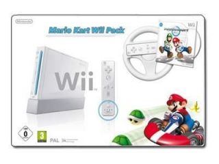 nintendo wii mario kart pack white console pal time left