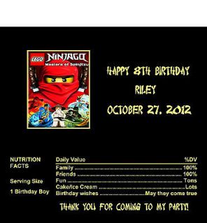 candy wrappers party favors lego ninjago 12 