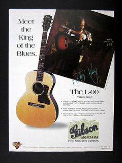Gibson Montana L 00 Blues King Guitar BB King 1994 print Ad 