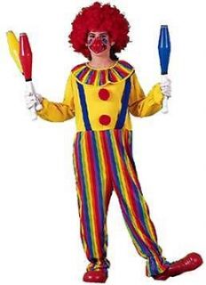 Rainbow Clown Circus Bozo Funny Scary Dress Up Halloween Child Costume