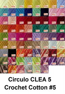 Circulo CLEA5 150g 750m Crochet Cotton Knitting Thread Yarn #5 Chart 2 