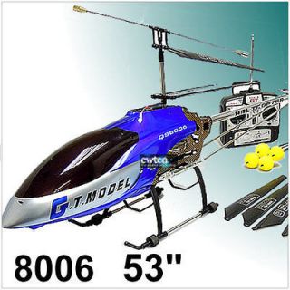 QS8006 53 inch GYRO 3.5 Channel Metal RC Helicopter FREE PARTS