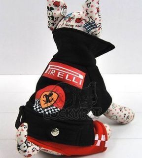   Toy dog clothes Puppy Pet Apparel Halloween Costume   RACER black