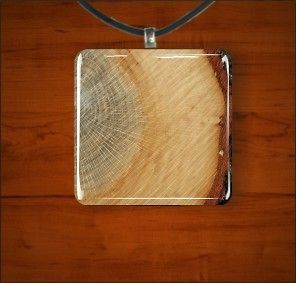 tree trunk slice glass pendant necklace from canada time left