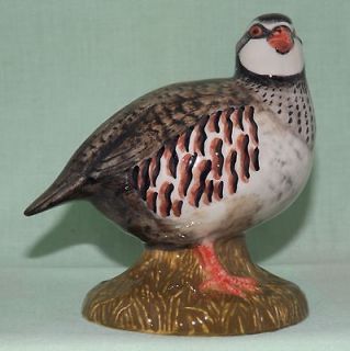 quail ceramics red legged partridge head turned  13 63 buy 