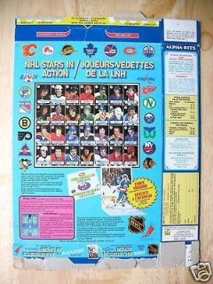 1981 82 post cereal hockey comp box stars in action nhl returns 
