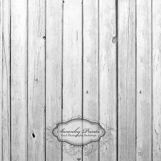   4ft Vinyl Photography Backdrop / Silver White Wood, Floor, Photo Prop
