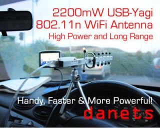   2200mW USB Yagi 11N WiFi Antenna Kit SPEED INTERNET PICK UP