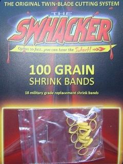 SWHACKER BROADHEADS 100 GRAIN REPLACEMENT SHRINK BANDS 18 PACK