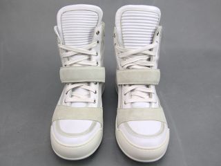 BALMAIN 12AW NIB SUEDE AND LEATHER HIGH TOP SNEAKERS 3385