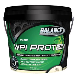 BALANCE WPI Protein 3Kg Vanilla Extreme low carb & fat Whey Protein 