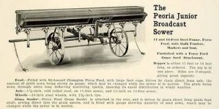1912 Ad Antique Peoria Junior Broadcast Sower Farm Equipment Implement 