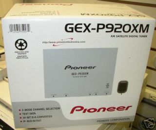 pioneer gex p920xm satellite radio tuner gexp920xm b time left