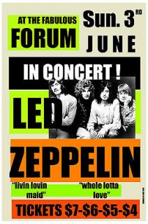Robert Plant & Jimmy Page Led Zeppelin at Los Angeles Forum Concert 