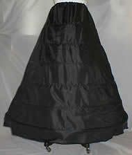 new black 6 bone hoop civil war slip skirt costume