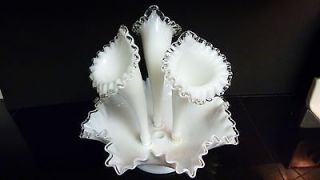 Newly listed Vintage Fenton LARGE Silver Crest 4 Piece Epergne Pre 