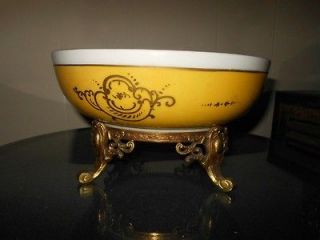 vintage french sevres porcelain bowl gilt standing 