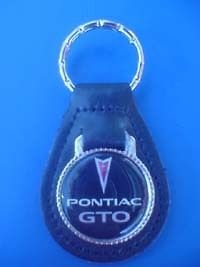 pontiac gto auto keychain key chain ring fob 85 black