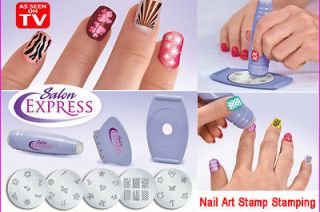 Salon Express Nail Art Stamp Stamping Polish Nail DIY Design Kit