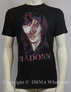 Authentic MADONNA MDNA Black Graphic Photo Slim Fit T Shirt S M L XL 