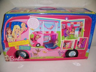 barbie sisters family pop up camper new one day shipping
