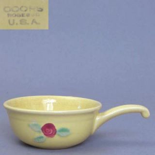 Coors Rosebud Colorado Pottery Yellow Handled Ramekin AS IS Inv. #065
