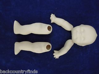 Porcelain Cupie Doll Head Arms Legs Lot Set Parts Eyes Closed 