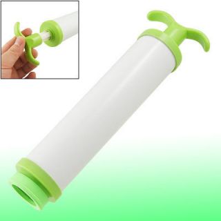White Green Plastic Hand Held Air Deflation Pump for Vacuum Space