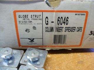 GLOBE STRUT G 6046 Column Insert Spreader Caps / Qty 37 NEW