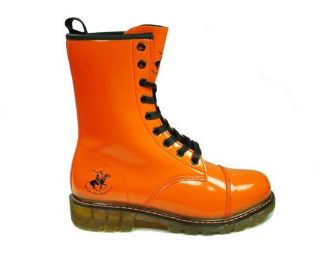 BEVERLY HILLS POLO CLUB DOO LITTLE ORANGE MILITARY WOMEN BOOTS SIZE 6 